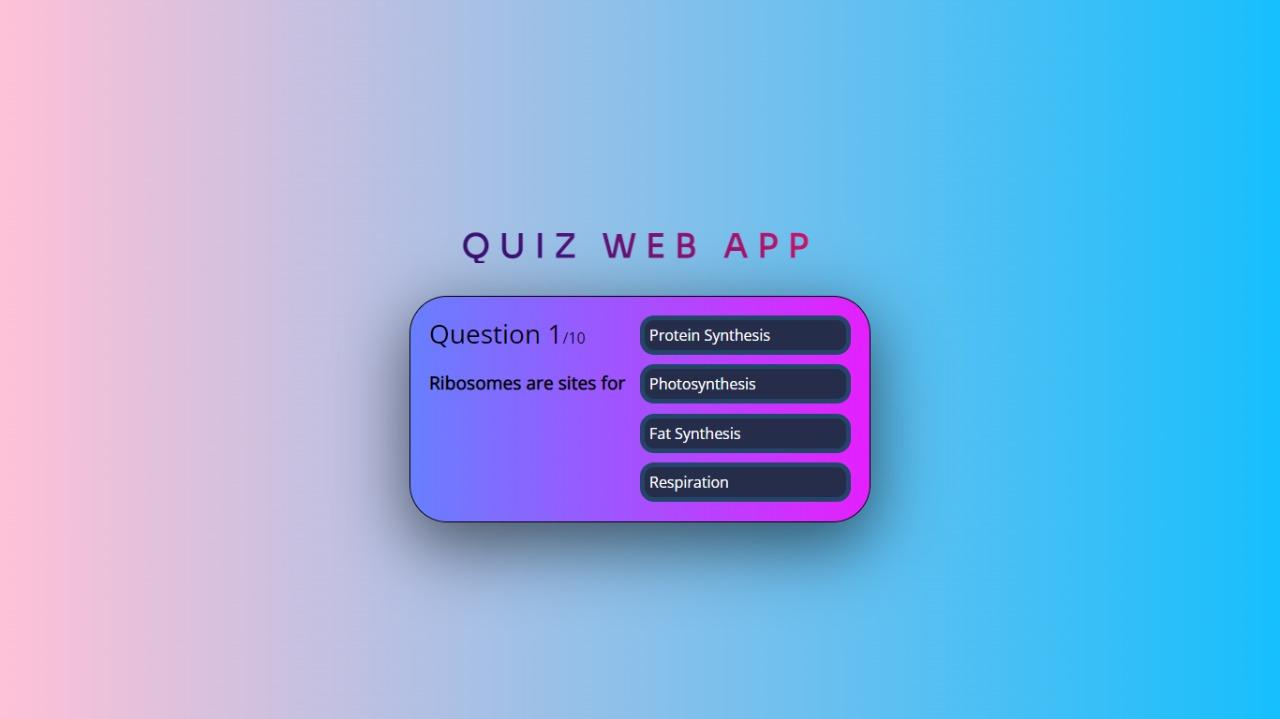 Quiz Web App w/ Advanced Animations